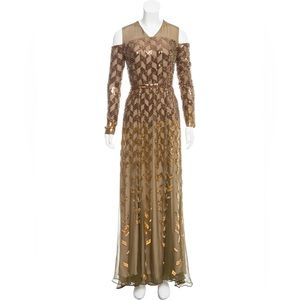 Gorgeous Olive/Brown and Gold Silk Sequin Dress from Bibhu Mohapatra